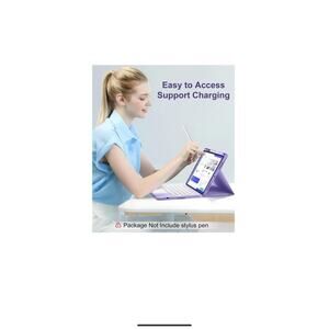 Harvopu iPad Air 11 Case Keyboard Trackpad Backlit Cover Air 5/4 Lavender